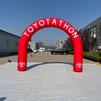 Arco Inflable en Forma de Corazón Rojo para el Día de San Valentín, Decoración de Fondo para Escenarios de Boda, Arco Publicitario Inflable