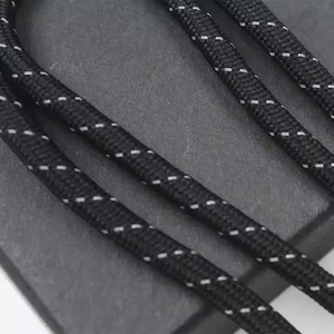 Customized Soft Nylon Round Solid Drawstring <strong>Cords</strong> With Reflective Filament - Product Image 1