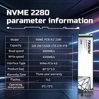PUSKILL M.2 NVMe PCIe 4.0 SSD 1TB Silver Diamond Internal Solid State Drive untuk Desktop Gaming Laptop