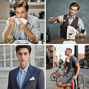 <span class=keywords><strong>Mouchoirs</strong></span> blancs personnalisés pour hommes, logo, 100% coton, <span class=keywords><strong>mouchoirs</strong></span> doux en coton pour hommes, 16x16, <span class=keywords><strong>mouchoirs</strong></span> pour hommes en gros - Product Image 5