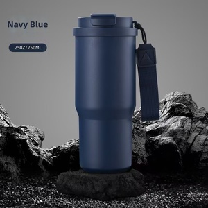 Gobelet portable 25OZ en gros avec sangle de transport, couvercle à bec rabattable, double couvercle <span class=keywords><strong>2</strong></span>-en-1 pour boisson avec orifice pour paille et bec verseur, logo personnalisé - Product Image 6