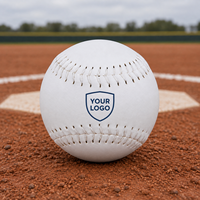 Fabricant de balles de softball en PVC de 11 pouces, 500 000 pièces/mois, noyau en liège durable, couture surélevée blanche, logo personnalisé, OEM, entraînement scolaire, pratique