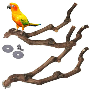 Pet Standing Stick asta di legno di uva selvatica pappagallo Cockatiel pappagallo stazione di bordo morso artiglio macinazione giocattolo gabbia per uccelli accessori - Product Image 6