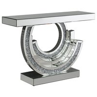 Tables consoles miroir style moderne avec diamants écrasés scintillants pour l'entrée et le couloir – Décoration intérieure et mobilier de salon