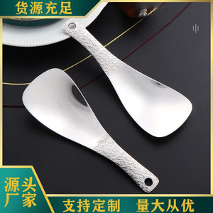 Creative stainless steel rice spoon hammered large vegetable spoon rice spoon dining room spoon household non-stick rice spoon - Product Image 1