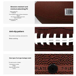 Manufacturer-Customized Model 003 American <strong>Football</strong> 3/6/9 Machine-Sewn PU Microfiber Competition Training <strong>Children's</strong> PVC CN - Product Image 2
