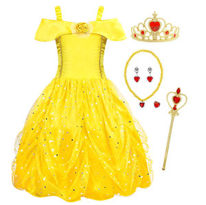 Déguisement de princesse <span class=keywords><strong>Elsa</strong></span> Anna Snow Belle pour filles, déguisement de luxe, déguisement de cosplay, fête d'anniversaire, TV et film, pour Halloween Noël - Product Image 2