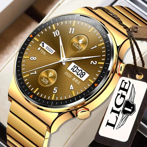 Reloj Inteligente <span class=keywords><strong>LIGE</strong></span> 2022 con Pantalla AMOLED, Llamadas, Resistencia al Agua IP67, Reproductor de Música, Correa de Acero Inoxidable para Hombre - Product Image 1