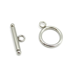 Connecteur de boucle OT en acier inoxydable pour la fabrication de bracelets, fermoir rond pour bijoux, accessoires DIY, couleur or et argent - Product Image 3