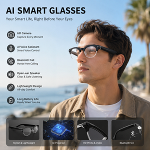 Gafas de Realidad Aumentada con IA, 8MP, Fotos de 32MP, Video HD 1200P HDR, ChatGPT, Reconocimiento de Imágenes DeepSeek, ENC, Audio Bidireccional, para Streaming, 5 Horas de Duración - Product Image 4