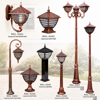 Lampe murale extérieure rétro moderne et créative, IP65 étanche, LED, avec diffuseur en verre et base en aluminium, pour usage domestique