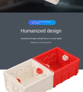 Caja de interruptores de pared eléctrica Squarepvc para accesorios de conductos Pilar ensamblable 86*86*50/38mm tipo caja de conexiones - Product Image 4