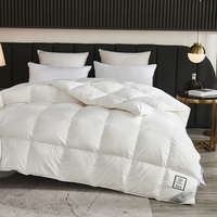 Direkt vom Hersteller: Luxuriöse Weiße 95% Gänsedaunendecke, 100% Baumwolle Tabby-Webmuster, Ganzjahres-Hoteldecke in Queen- und King-Size, Wärmend