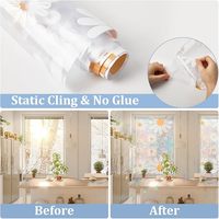 Langlebige PVC 3D Regenbogen Buntglas Statische Fensterfolie, Umweltfreundlicher UV-Blockierender Dekorativer Glasaufkleber