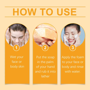 Jabón Sólido Artesanal Blanqueador e Iluminador <span class=keywords><strong>Natural</strong></span> de Marca Privada con Miel, Ácido Kójico, Limón y Cúrcuma para Rostro y Cuerpo - Product Image 5