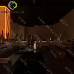 Luxe Strip Club Discothèque Bar Lounge Meubles <span class=keywords><strong>Restaurant</strong></span> Stand Rouge Velours Tissu Vip Lounge <span class=keywords><strong>Karaoké</strong></span> Canapés pour Boîte de Nuit - Product Image 2