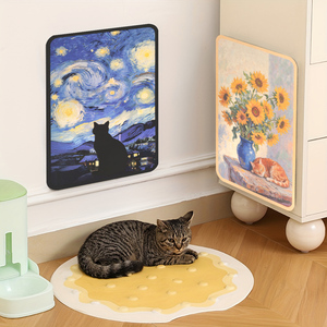 Cartoon Katzen- & Hunde-Kratzteppich Langlebiger 80cm Katzenbaum mit Polyester-Beflockter Oberfläche in Kartonverpackung - Product Image 3