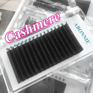 Abonnie Private Label Loose Bottom Matte Black Individual Mink Eyelash Extension Supplier Cashmere Eyelash Extensions Lash Trays