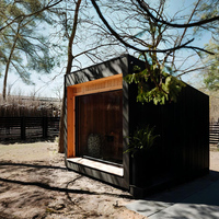 Kayu pinus Outdoor Modern Sauna elektrik, konstruksi kayu padat Pancuran es mandi kombinasi tradisi uap tradisional