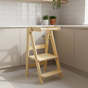 Taburete Plegable de Madera Ecológico y Moderno para Niños, Torre de Aprendizaje para Cocina, Sala de Estar y Escuela - Product Image 1