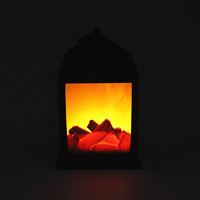 Lampe de lanterne LED réaliste à effet de feu, lumière flamme vacillante, fonctionnement à piles, pour décoration jardin, lanterne de noël