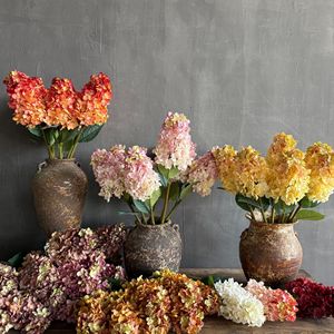 DC202 Hortensias Artificiales de Tallo Largo en Oferta, Flores Artificiales de Seda Multicolores Vintage para Decoración de Bodas al por Mayor - Product Image 6