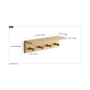 <span class=keywords><strong>Porte</strong></span>-<span class=keywords><strong>manteau</strong></span> <span class=keywords><strong>mural</strong></span> en bois <span class=keywords><strong>avec</strong></span> 4 crochets <span class=keywords><strong>Étagère</strong></span>s <span class=keywords><strong>de</strong></span> <span class=keywords><strong>rangement</strong></span> en métal pour entrée Mud Room Salle <span class=keywords><strong>de</strong></span> bain et salon - Product Image 2