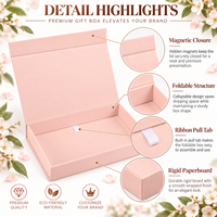 Boîte cadeau magnétique pliable personnalisée en gros avec doublure en tissu satiné, boîte de demande en mariage pour demoiselle d'honneur, pour ensemble de bougies parfumées et bijoux