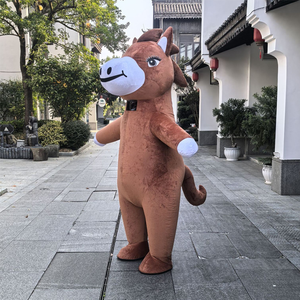 Nouvel An 2026, figurine gonflable en <span class=keywords><strong>mousse</strong></span> de <span class=keywords><strong>petit</strong></span> cheval mignon de dessin animé, simulation, publicité gonflable de Noël, Noël - Product Image 2