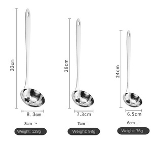 ที่ตักซุปสแตนเลส DFT301 สำหรับบุฟเฟ่ต์ที่บ้าน ช้อนตักซุปพร้อมที่กรอง - Product Image 5