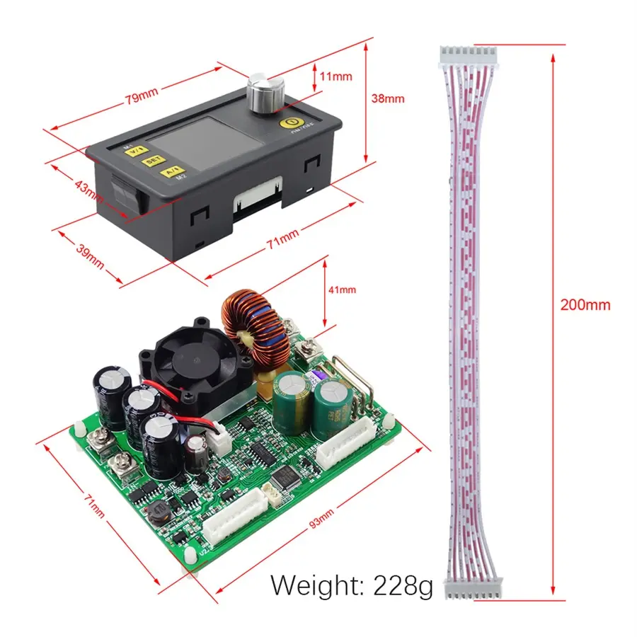 DPS5015 LCD Constant Voltage current tester Step-down Programmable Power Supply module regulator converter voltmeter ammeter