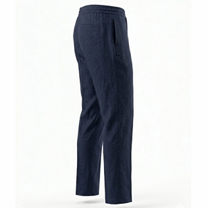 <strong>Mens</strong> Luxury 100 <strong>Linen</strong> Straight Leg Drawstring Pants Premium Breathable <strong>Casual</strong> <strong>Trousers</strong> for Office Vacation and Daily Wear - Product Image 4