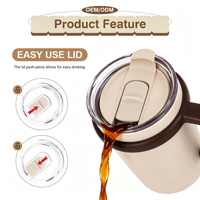 Mug à café isotherme 250 ml avec poignée, en acier inoxydable, tasse sous vide, maintien au froid 12h et au chaud 6h, anti-fuite, personnalisable, vente en gros (ODM/OEM)