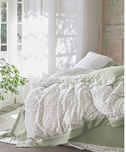 Nuevos juegos de edredón estampado de algodón 4 piezas 5 piezas 6 piezas ropa de cama Individual Doble rey 5 piezas juegos de cama impresos - Product Image 2