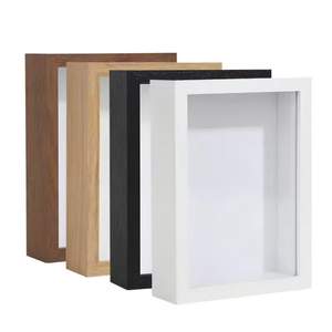 Marcos de madera para fotos con cristal o plexiglás, tamaños 6x8, 8x8, 8x10, 10x10 pulgadas y A4 - Vitrinas de exhibición tipo shadow box de 3cm y 5cm de profundidad al por mayor - Product Image 4