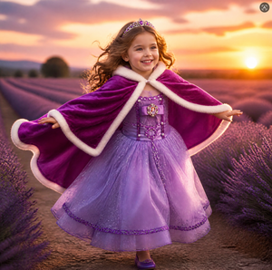 Capa de Princesa de Hielo 2026, Chal Bonito para Otoño e Invierno, Disfraz de Halloween, Traje para Actuaciones, Poliéster - Product Image 2