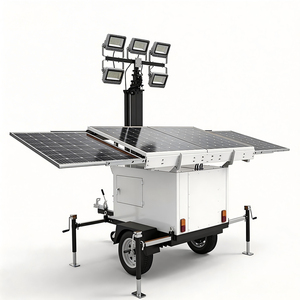 IP65 <b>Solar</b> Portable Mobile <b>Light</b> Tower 60000lm LED Lighting Trailer with Off Grid <b>Solar</b> Energy <b>System</b> - Product Image 2