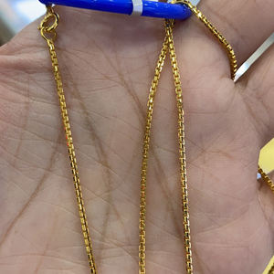 Pure Au750 Gouden Box Chain Ketting Echt 18K Goud Clavicula Ketting DIY Sieraden Accessoires Groothandel Promotie Dames Cadeau - Product Image 2