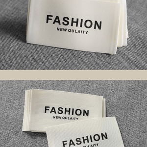 Étiquette de col personnalisée avec logo, en polyester et coton, étiquette tissée pour vêtements, patch à coudre sur les vêtements pour sacs, étiquette tissée lavable - Product Image 6