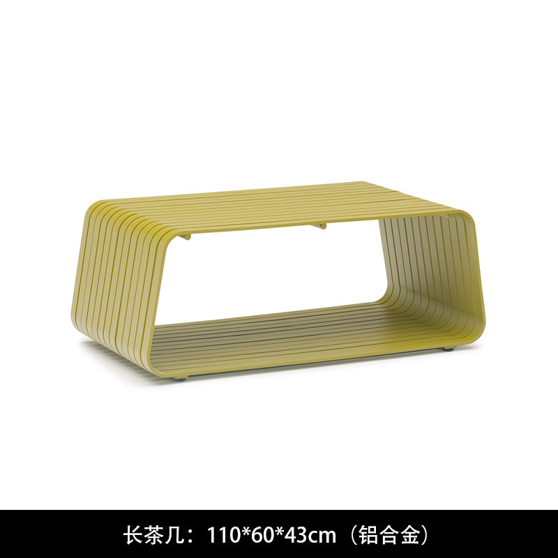 Table basse longue (alliage d'aluminium, couleurs en option)