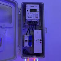 Boîtier de distribution électrique SMC d'usine chinoise, boîtier de compteur électrique monophasé en plastique avec compteur, fusible et disjoncteur