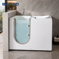 Baignoire de Luxe Monoplace avec Douche Intégrée, Jacuzzi en Acrylique, Massage, Écologique, Facile à Installer pour Personnes Âgées et Bébés (Utilisation Spa)