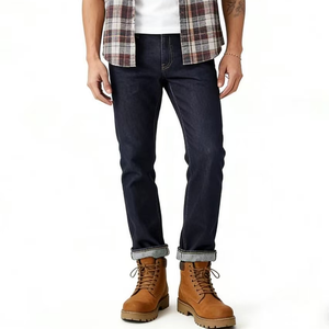 Jean en denim pour homme Lev, coupe slim droite, pantalon long confortable, prix raisonnable, service OEM avec logo - Product Image 6