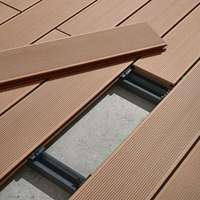 Dalles de terrasse en composite bois-plastique (WPC) pour bricolage, revêtement de sol en bois composite, installation facile, prix bas
