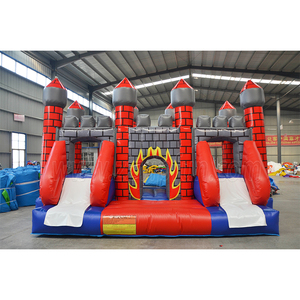<span class=keywords><strong>Castello</strong></span> gonfiabile gonfiabile gonfiabile <span class=keywords><strong>rosso</strong></span> commerciale del <span class=keywords><strong>castello</strong></span> di salto gonfiabile con lo scivolo doppio per il parco - Product Image 1