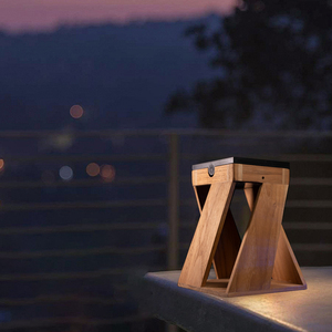 Lámpara <span class=keywords><strong>Solar</strong></span> LED para Exterior de Jardín y Patio, con Marco de Madera, Duradera y Resistente a la Intemperie, Iluminación Decorativa para Caminos - Product Image 5