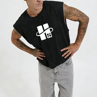 Camiseta sin Mangas Extra Grande de Algodón 100% de Alta Calidad con Estampado Personalizado, Camisetas sin Mangas que Absorben la Humedad para Hombre