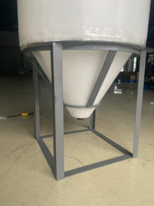 Tanque de PE con Fondo Cónico Blanco de 100L para Dosificación de Líquidos Químicos, con Base, <span class=keywords><strong>Precio</strong></span> de Tanque de Plástico - Product Image 2