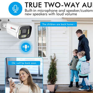 كاميرا أمن 8MP PoE IP برج 4K Ultra HD في الهواء الطلق رؤية ليلية كاملة الألوان رصاصة Ai كشف عن الحركة ctv - Product Image 2