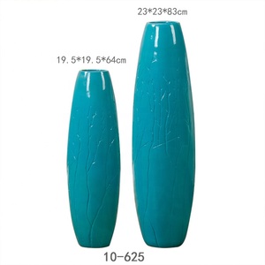 Nouveaux vases <span class=keywords><strong>d</strong></span>écoratifs de sol en résine de style moderne bleu ciel pour salon, vente en gros - Product Image 6